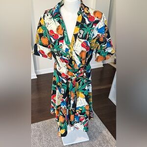 Anthropologie Eva Franco Alejandra Faux Wrap Mini Dress M